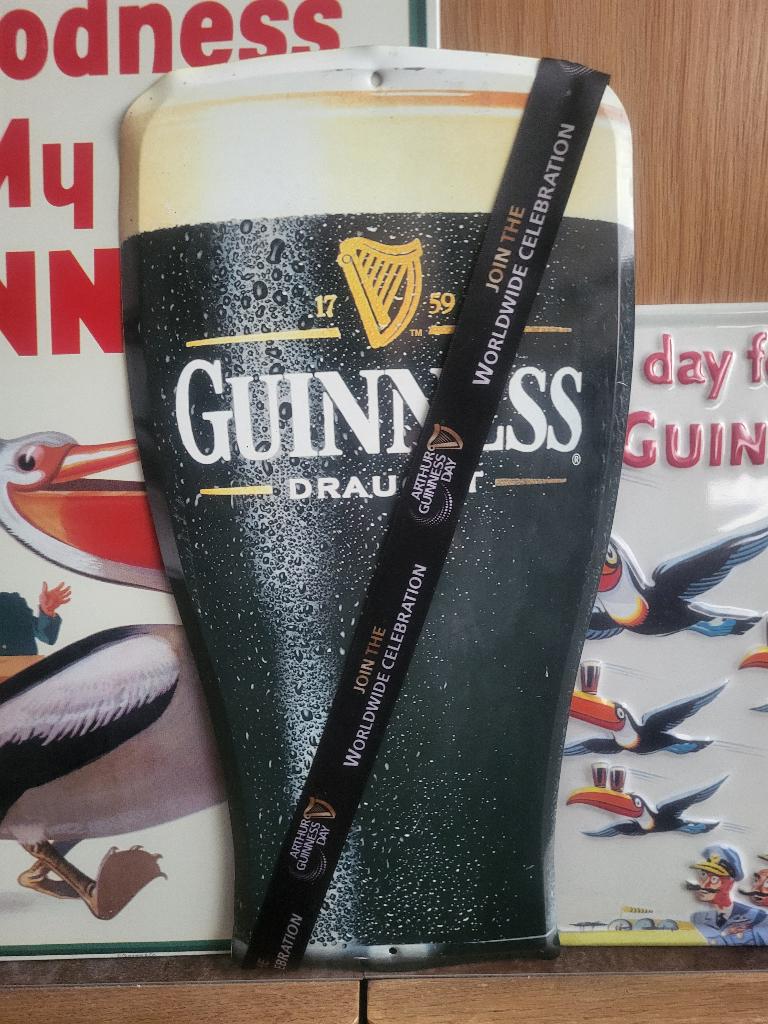 GUINNESS BEER - 293 - GUINNESS DRAUGHT / 1759, Verzamelen, Ophalen, Nieuw, Reclamebord, Plaat of Schild, Overige merken