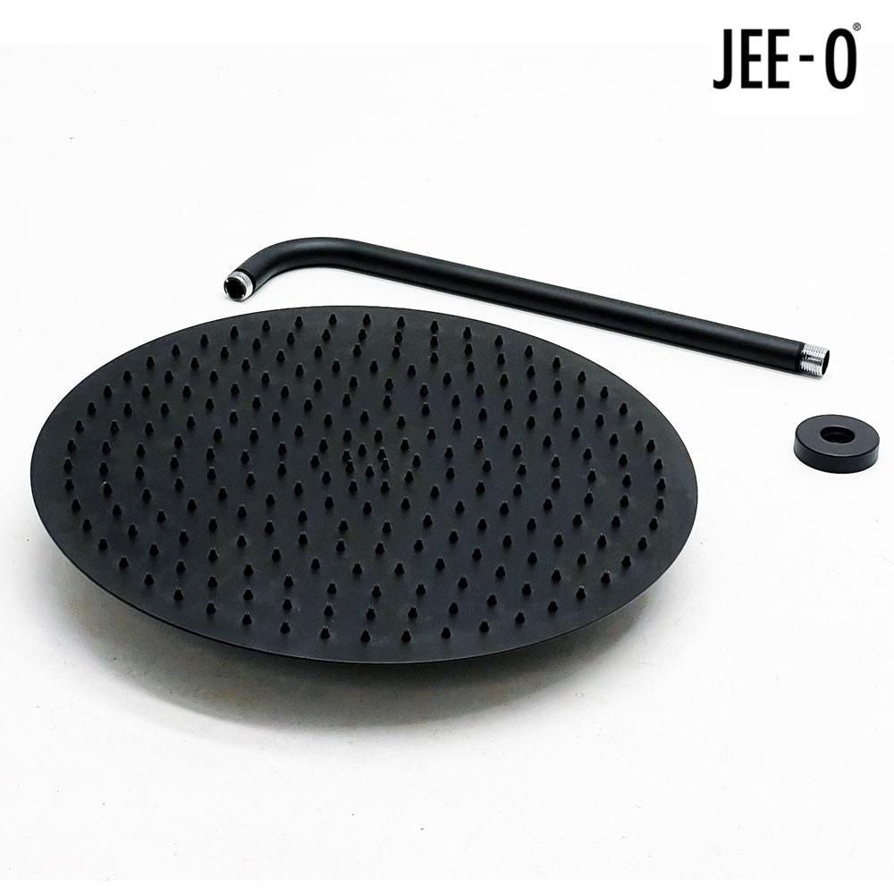 JEE-O Slimline grote hoofddouche 40 cm gestructureerd zwart, Niet ingevuld, Niet ingevuld, Nieuw, Ophalen of Verzenden