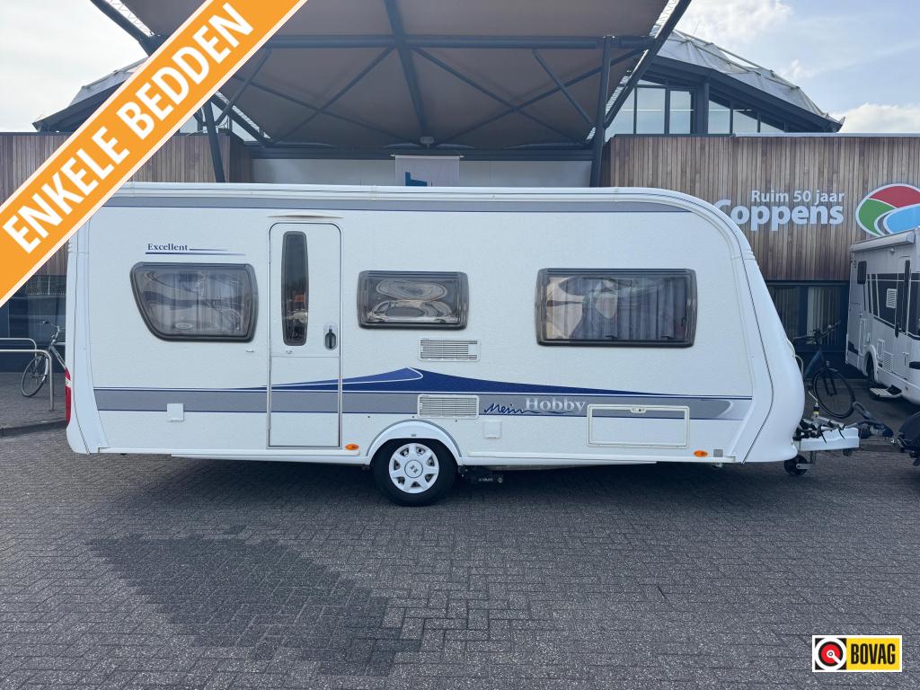 Hobby Excellent 495 UL 2009 Mover,Airco,Tent!!, Caravans en Kamperen, Caravans, Standaardzit, Schokbreker, Bedrijf, 4 tot 5 meter