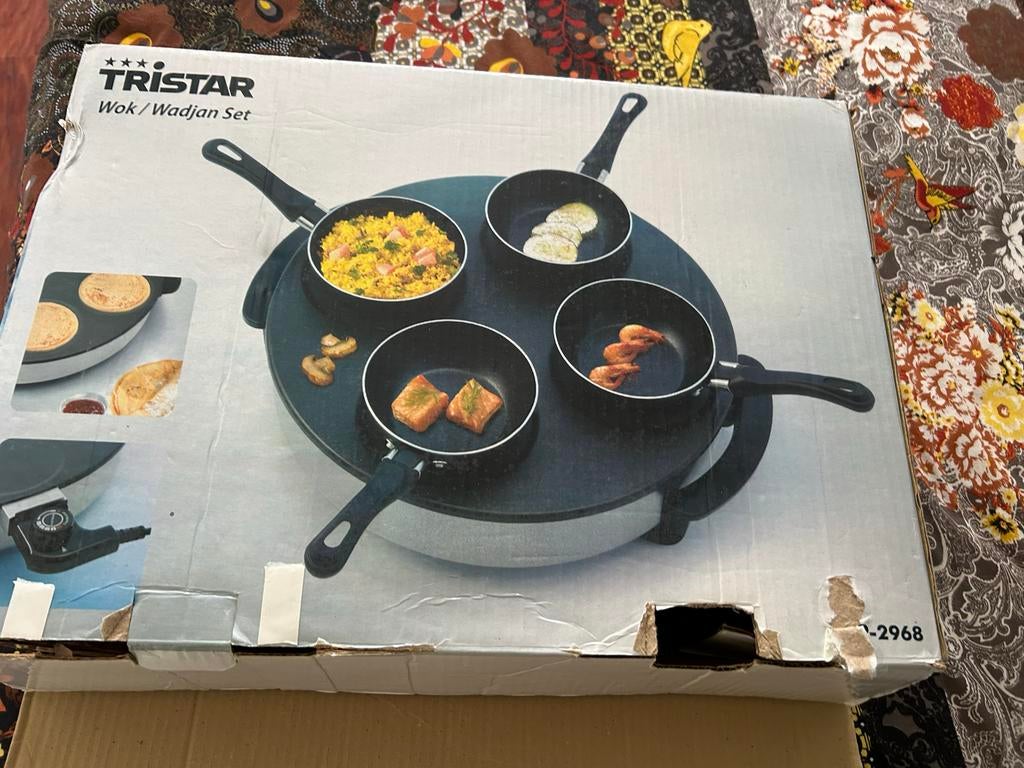 Tristar Wok/Wadjan Set, Witgoed en Apparatuur, Frituurpannen, Gebruikt, Ophalen