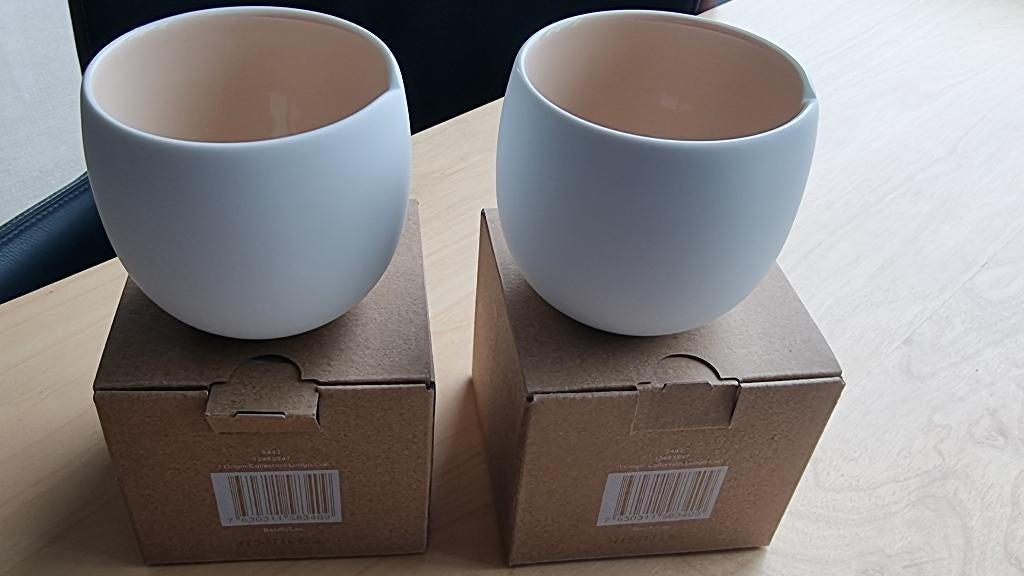 Nespresso Origin Lungo mokken,  2x, Huis en Inrichting, Keuken | Servies, Nieuw, Ophalen of Verzenden, Overige stijlen, Kop(pen) en/of Schotel(s)