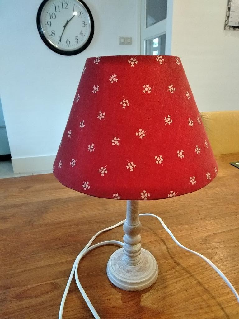 Vintage schemerlamp, Huis en Inrichting, Ophalen of Verzenden, Stof, Minder dan 50 cm