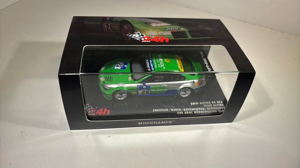 Bmw alpine b6 gt3 24h Nurburgring minichamps 1.43, Auto, Ophalen of Verzenden, MiniChamps, A