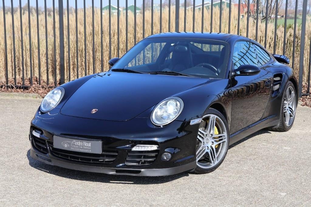 Porsche 911 Turbo 997, Auto's, Automaat, Zwart, 4 stoelen, Zwart