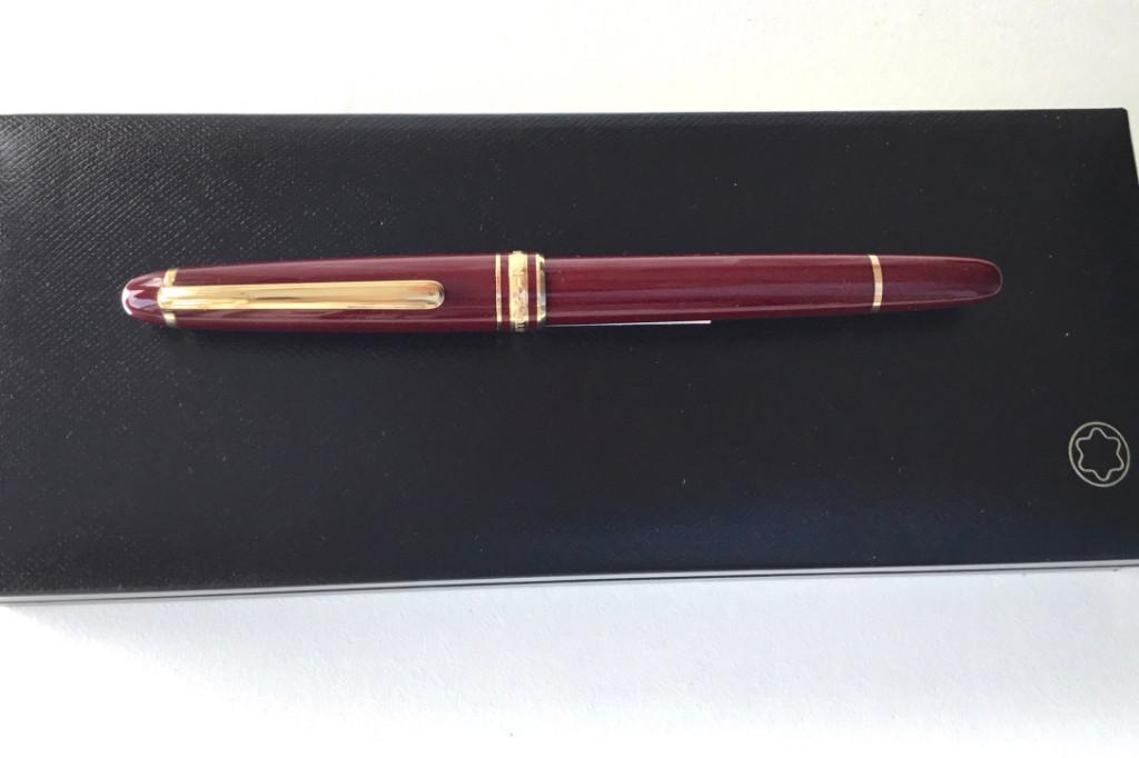 Montblanc Meisterstück Classic 144 vulpen Bordeaux Rouge (M), Ophalen of Verzenden, Zo goed als nieuw, Vulpen, Mont Blanc