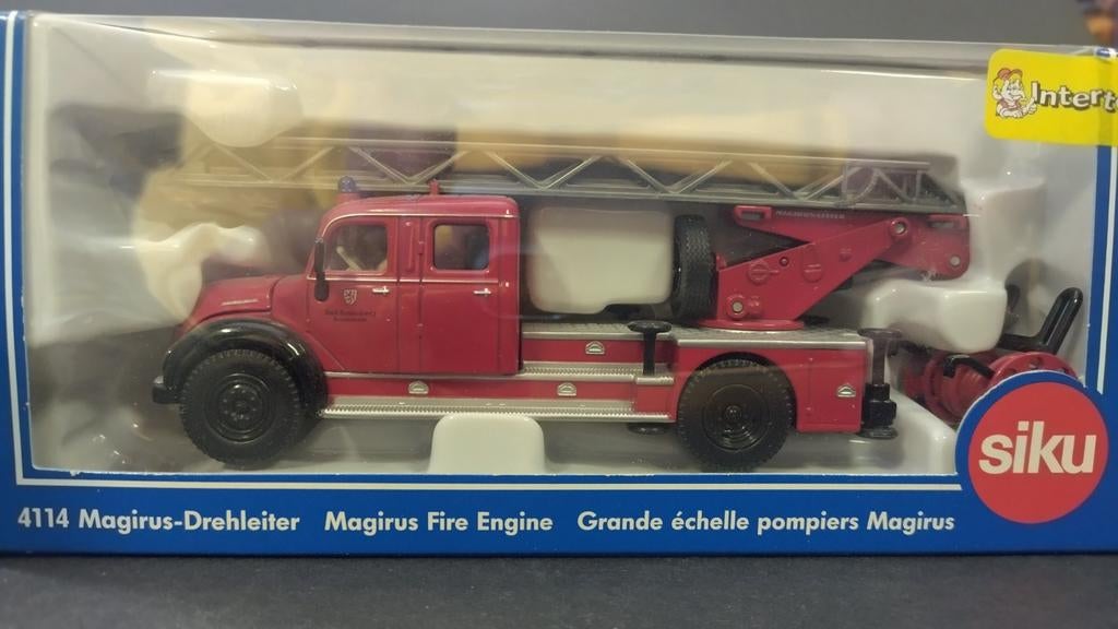 Magirus Rundhauber Drehleiter 1:50 Siku Pol, SIKU, Ophalen of Verzenden, Bus of Vrachtwagen, Schlittenbacherstrasse 60 Lüdenscheid