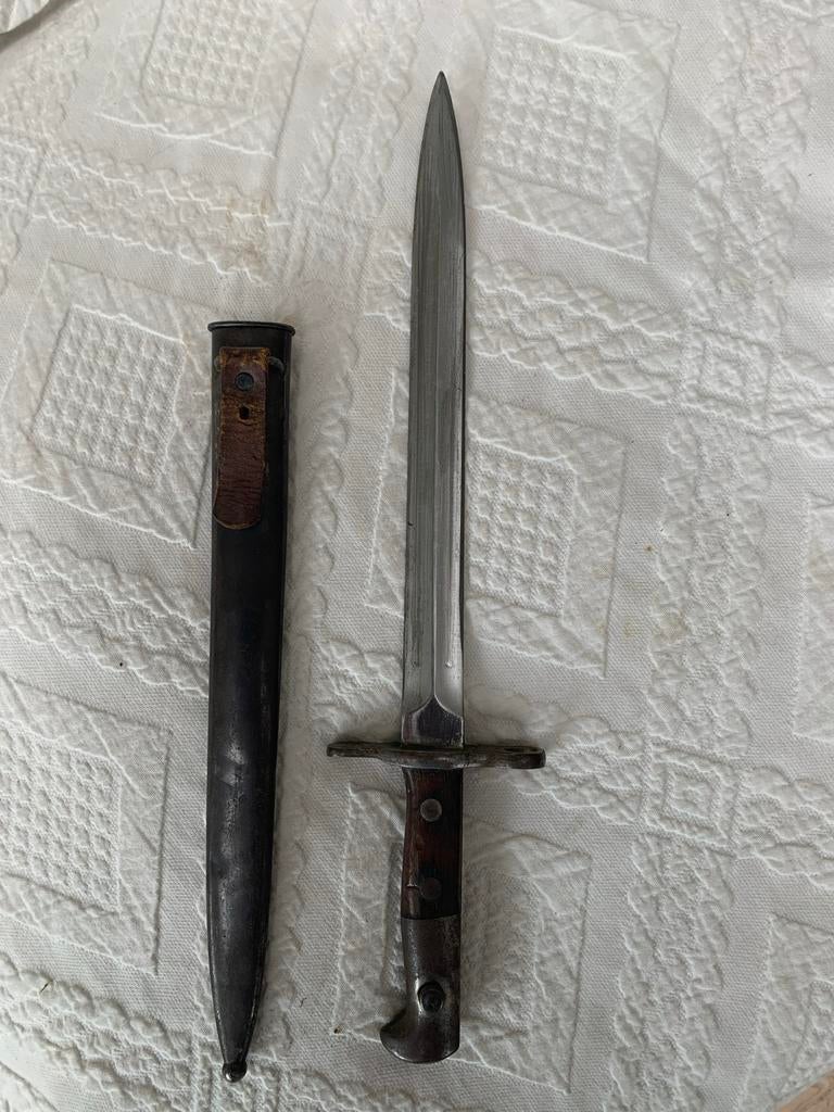 Zwitserse bajonet m. 1918 Waffenfabrik Neuhausen, Verzamelen, Militaria | Algemeen, Landmacht, Mes of Dolk, Overige gebieden, Ophalen of Verzenden