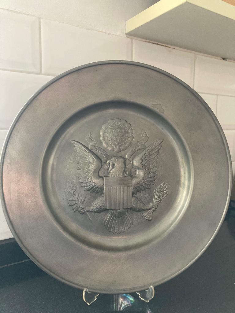 Tinnen bord 1976, Antiek en Kunst, Antiek | Tin, Ophalen of Verzenden