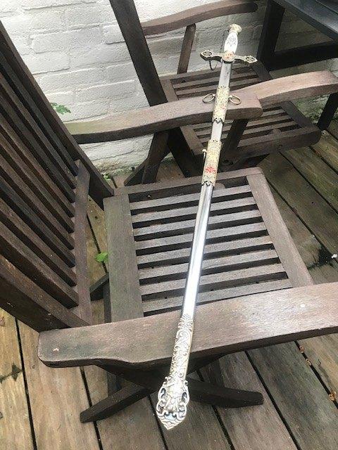 fraai maconniek/ kruisridder zwaard, 95 cm, Ophalen of Verzenden, Overige soorten, Overige gebieden, Zwaard of Sabel