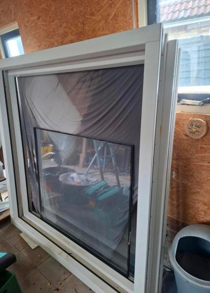 Kunststof kozijn met dubbelglas, Ophalen of Verzenden, Gevelraam of Ruit, Dubbelglas