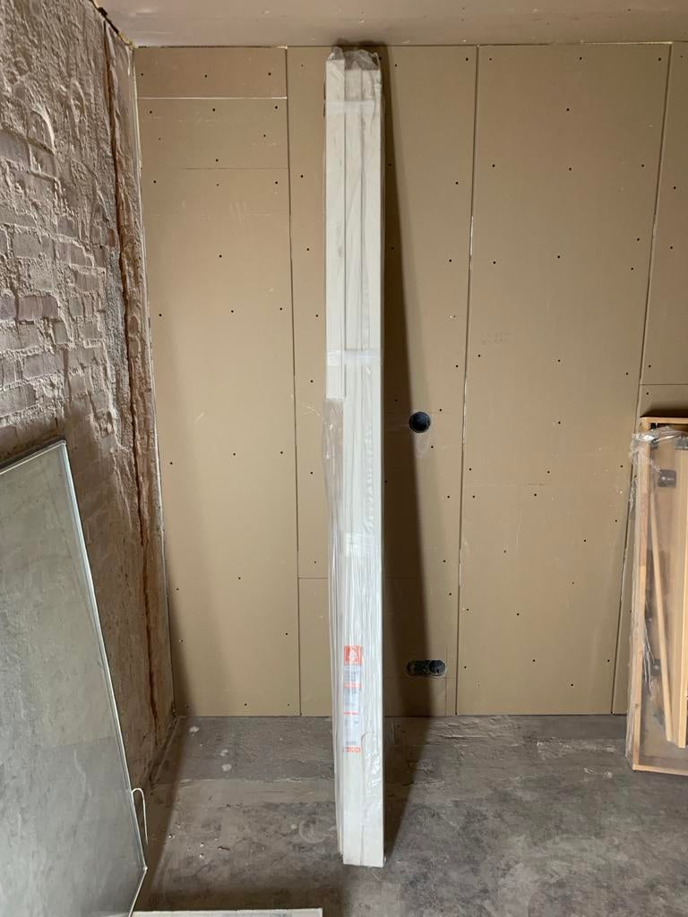 Binnendeurkozijn Hardhout FSC Gegrond Opdekdeur, Ophalen, 80 tot 100 cm, 215 cm of meer, Binnendeur