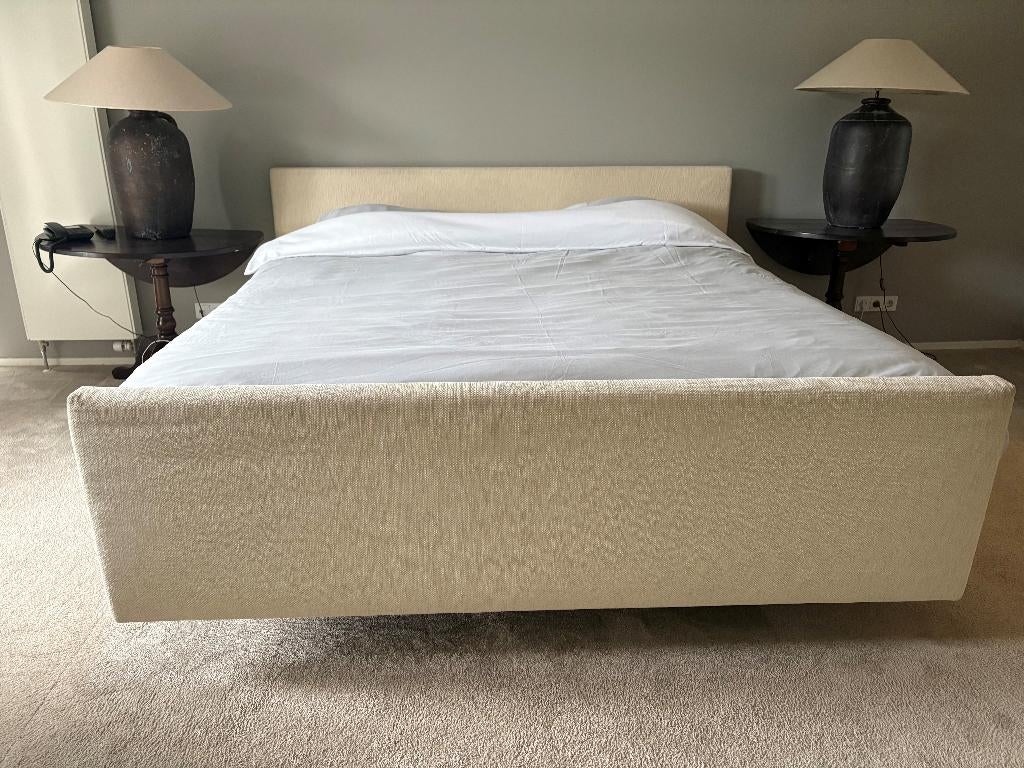 Boxspring Breed 200 cm x Lang 220 cm elektrisch verstelbaar, Ophalen, Gebruikt, Tweepersoons, Overige maten