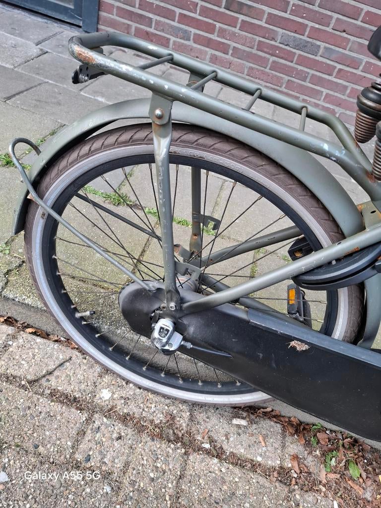 Gebruikte transportfiets met voordrager, Fietsen en Brommers, Fietsen | Dames | Damesfietsen, Ophalen of Verzenden