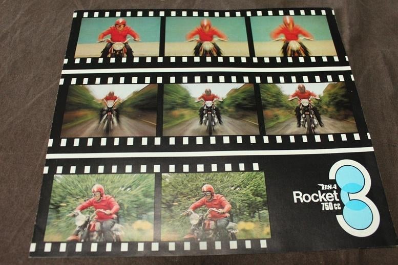 BSA Rocket 3 750cc A65 motorfiets verkoop folder brochure, Ophalen of Verzenden, Overige merken