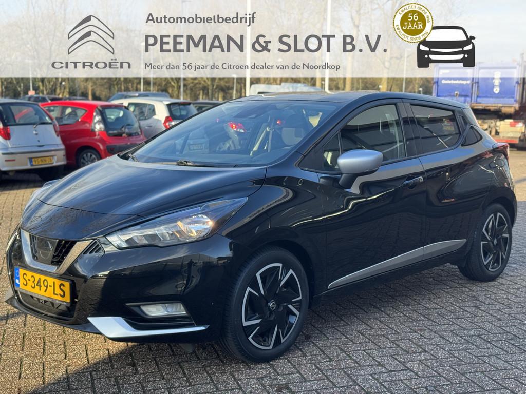 Nissan Micra 1.0 IG-T N-Design Navigatie|Trekhaak (bj 2023), Voorwielaandrijving, Lichtsensor, Stof, Zwart
