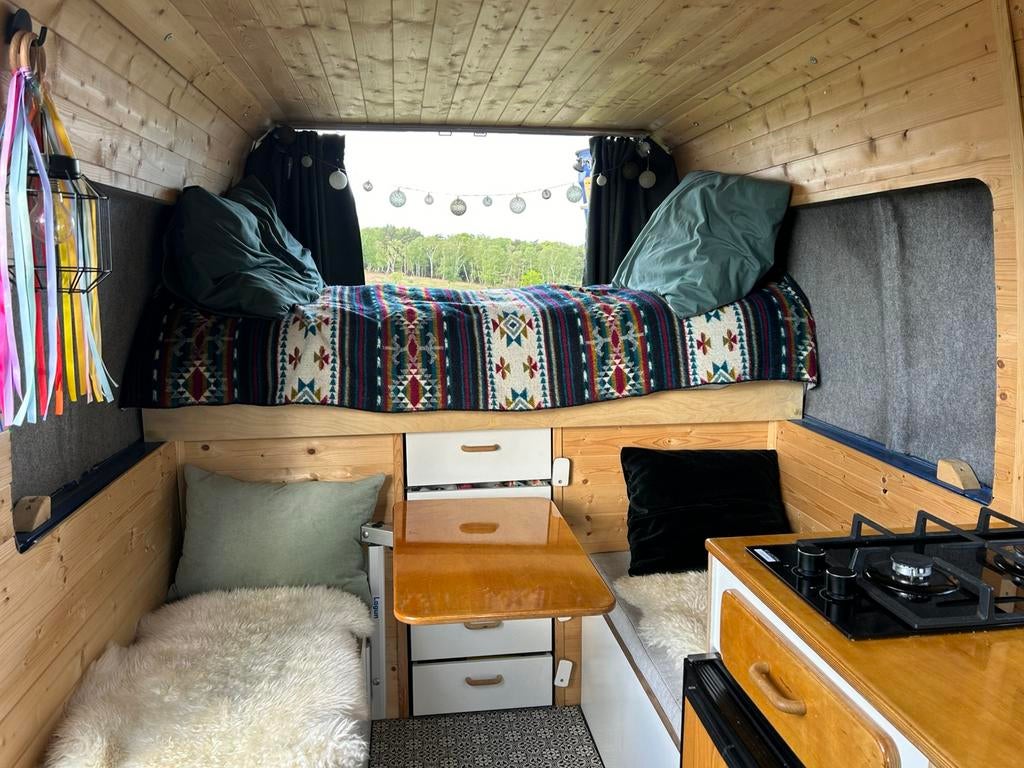 Off-grid professioneel omgebouwde camperbus L2H2, Caravans en Kamperen, Overige merken, Chemisch toilet, Luifel, Tot en met 3