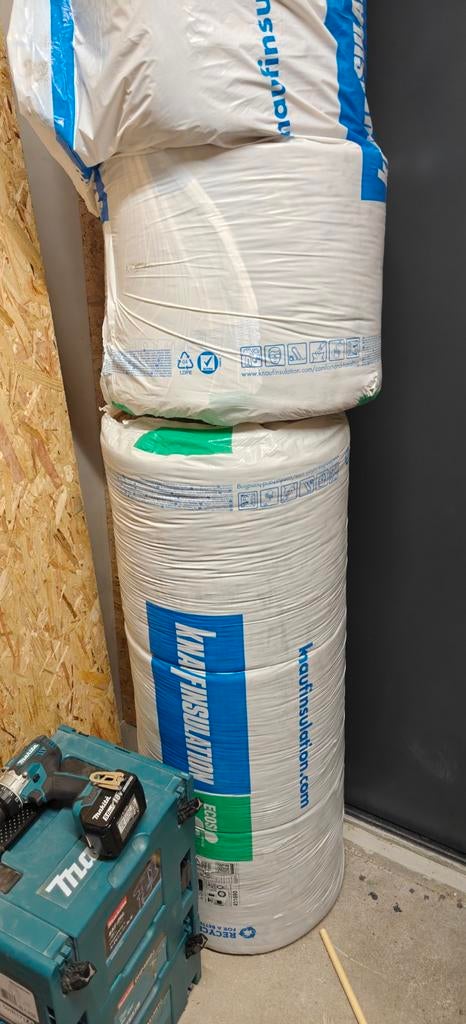Knauf Naturoll 035 Glaswol Isolatie 120mm Rd 3,4, Ophalen, 12 cm of meer, Nieuw, 15 m² of meer