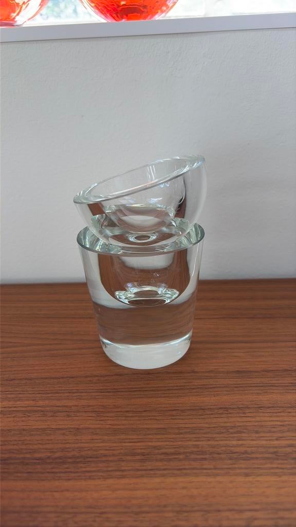 Puntgaaf glazen zoutvaatje Willem Noyons design, Antiek en Kunst, Ophalen of Verzenden