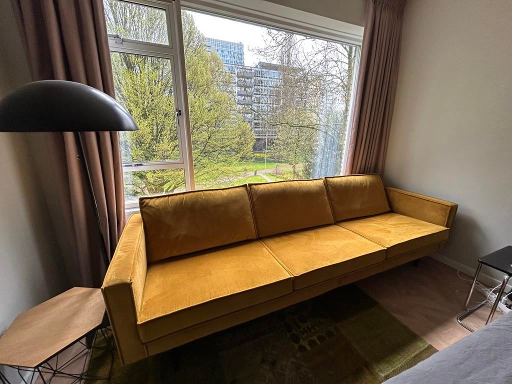 Sissy-boy velvet 4 zits bank, Ophalen, 250 tot 300 cm, Gebruikt, Driepersoons