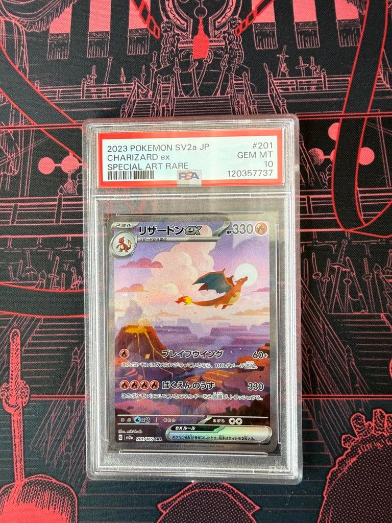Charizard EX 201 PSA 10 jp, Ophalen of Verzenden, Zo goed als nieuw