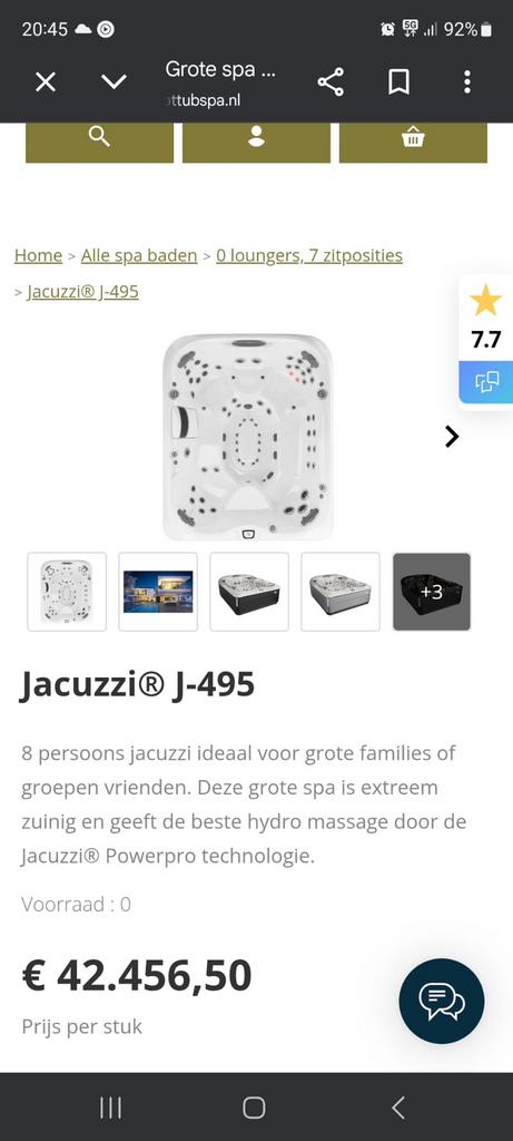 Jacuzzi j-495, Ophalen of Verzenden, Zo goed als nieuw