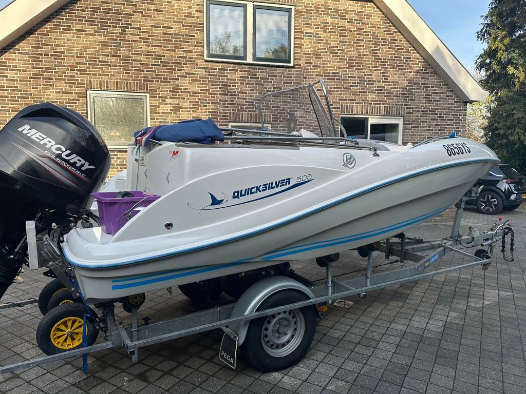 Quicksilver 505, Watersport en Boten, Ophalen, 70 tot 120 pk, Zo goed als nieuw, 3 tot 6 meter