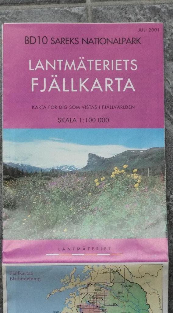 Topografische kaarten van 2 Noord Zweedse nationale parken, Boeken, Ophalen of Verzenden, Zo goed als nieuw, Wandel- of Recreatiegebieden