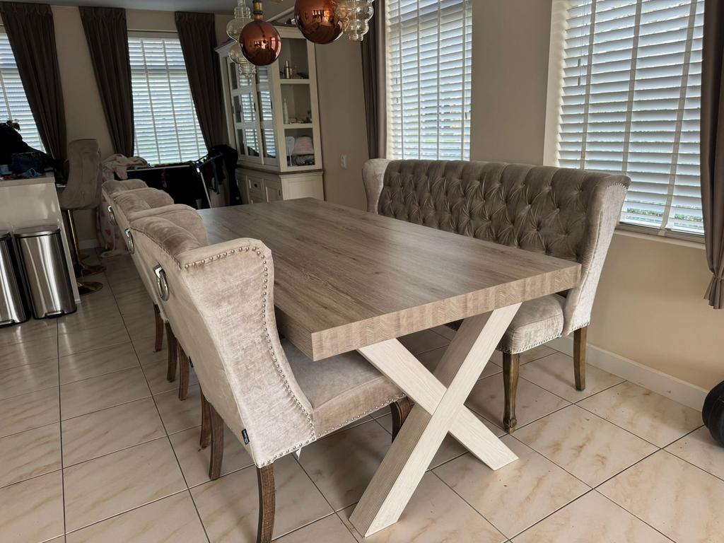 Mooie luxe eethoek, Tuin en Terras, Tuinsets en Loungesets, Ophalen, Zo goed als nieuw, Eettafel