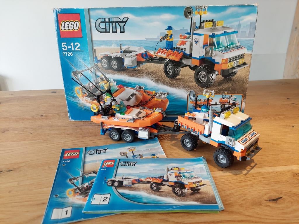 Lego city 7726 Kustwachttruck met Speedboot, Ophalen of Verzenden, Gebruikt, Complete set, Lego