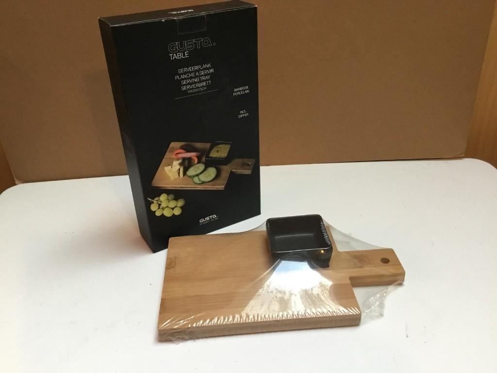 Gusta serveerplank met dipper – nieuw in doos, Ophalen of Verzenden, Nieuw