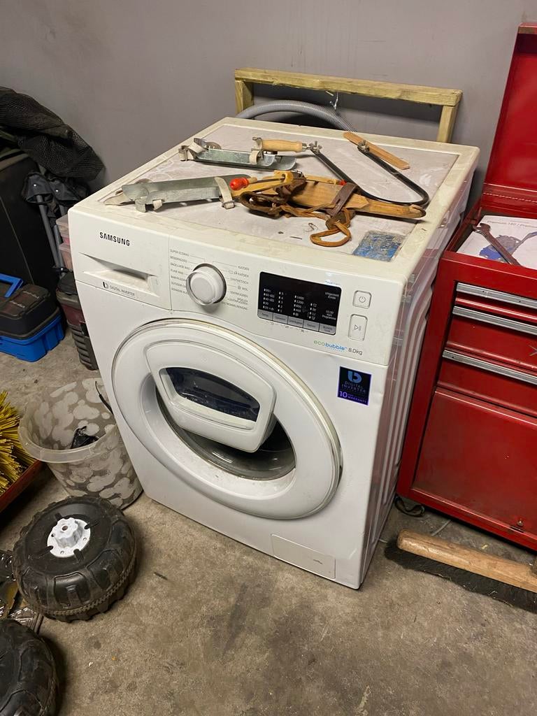 Samsung EcoBubble 8.0kg Wasmachine (zit iets in de pomp), Witgoed en Apparatuur, Wasmachines, Ophalen, 1200 tot 1600 toeren, Gebruikt