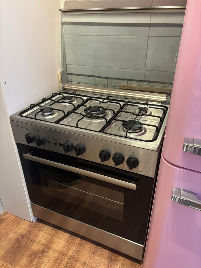 Gasfornuis met oven - 6 pitten, Witgoed en Apparatuur, Ophalen, Gebruikt, Hete lucht, 60 cm of meer