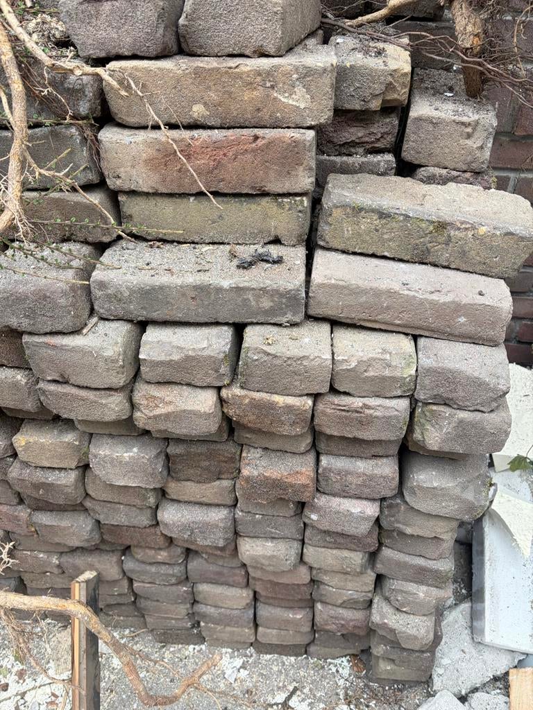 Oude gebakken vijfduimers - ca. 4m2, Ophalen, Gebruikt, Bakstenen