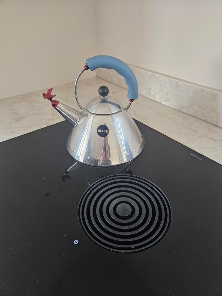 Alessi fluitketel met vogeltje, Ophalen of Verzenden, Zo goed als nieuw