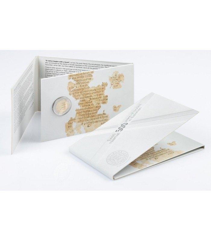 2 Euro Estland 2025 - 500 jaar Geschreven Taal - BU Coincard, Postzegels en Munten, Verzenden, Estland, 2 euro, Losse munt