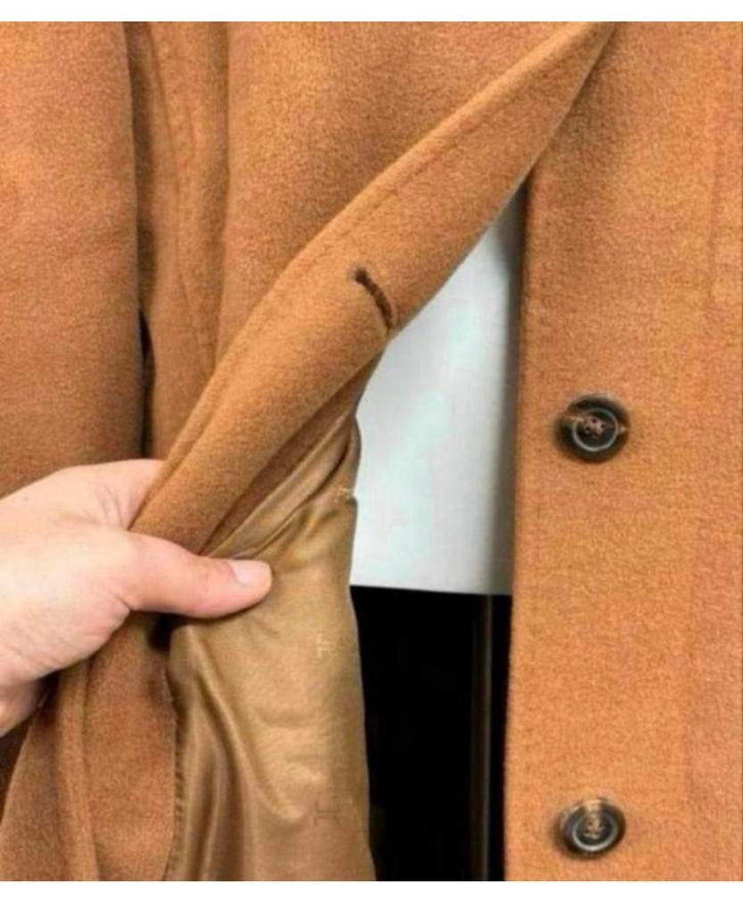 Vintage Trench Coat - Jobis Luxury angora-mohair wol jas L, Bruin, Maat 42/44 (L), Ophalen of Verzenden, Zo goed als nieuw