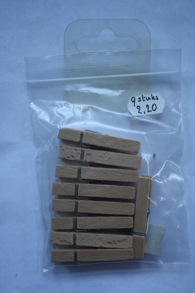 1 zakje a 9 st. wasknijpers klein, Ophalen of Verzenden, Nieuw