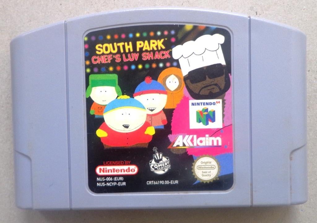South Park Chef's Luv Shack voor de Nintendo 64, Spelcomputers en Games, Games | Nintendo 64, Gebruikt, 1 speler, Racen en Vliegen