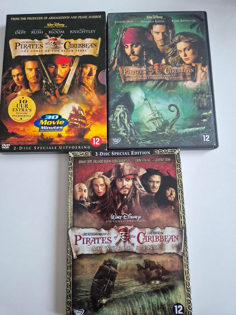 Pirates of the Caribbean DVD Boxset (3 films), Boxset, Actiethriller, Ophalen of Verzenden, Zo goed als nieuw