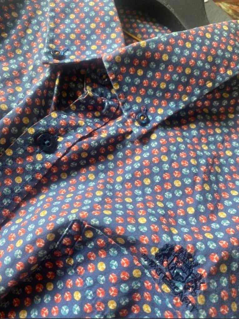 State of Art blouse overhemd gekleurde prints Maat XXL, Kleding | Heren, Grote Maten, Zo goed als nieuw, Overhemd, Overige kleuren