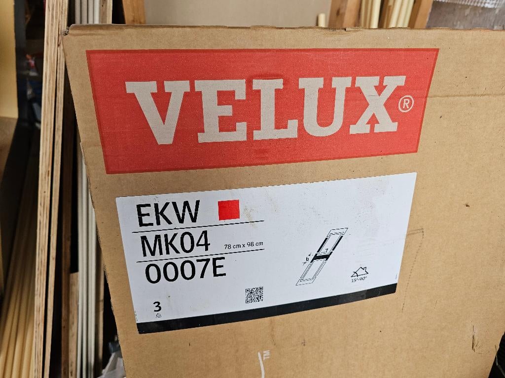 VELUX EKW MK04 0007E combigootstuk 78x98cm, Ophalen, Minder dan 80 cm, 80 tot 120 cm, Nieuw