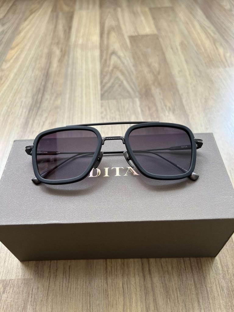 Dita Flight 006 Zonnebril - Tijdloze Luxe - Zwart, Overige merken, Zonnebril, Zwart, Nieuw