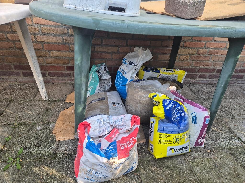 Verschillende zakken mortel, Ophalen, Gebruikt, Overige typen