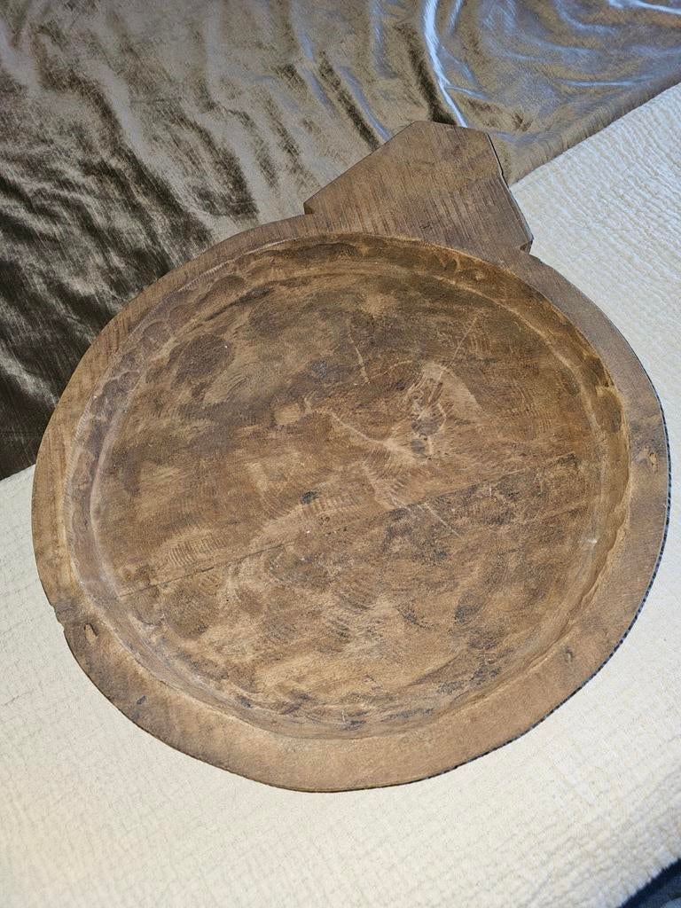 Mooie schaal/dienblad,  landelijk,  sober, stoer, Ophalen, Zo goed als nieuw, Rond, Hout