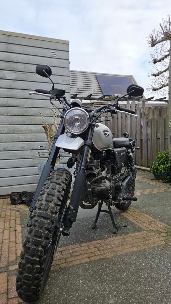 Hanway Scrambler Raw 50 - Stoere 50cc Scrambler, Fietsen en Brommers, Brommers | Derbi, Ophalen