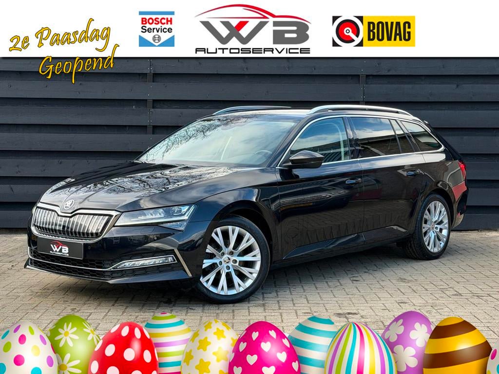 Skoda Superb Combi 1.4 TSI iV ACC I Lane-assist I Carplay I, Stof, Gebruikt, Zwart, 4 cilinders