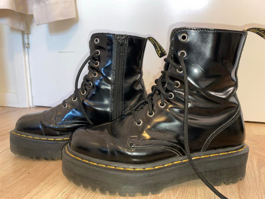Dr. Martens Jadon Platform Laarzen Zwart Maat 39, Ophalen of Verzenden, Gedragen, Zwart, Lage of Enkellaarzen