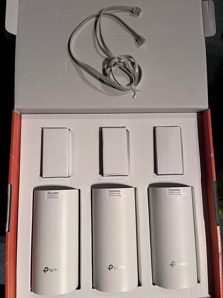 TP link Deco E4 mesh wifi set, Computers en Software, WiFi-versterkers, Ophalen, Zo goed als nieuw