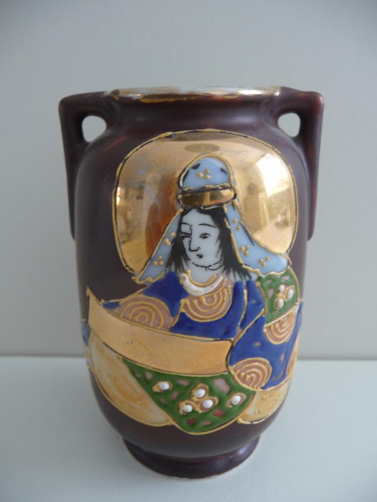 miniatuur SATSUMA-VAASJE - hoog 8cm (2), Antiek en Kunst, Ophalen of Verzenden