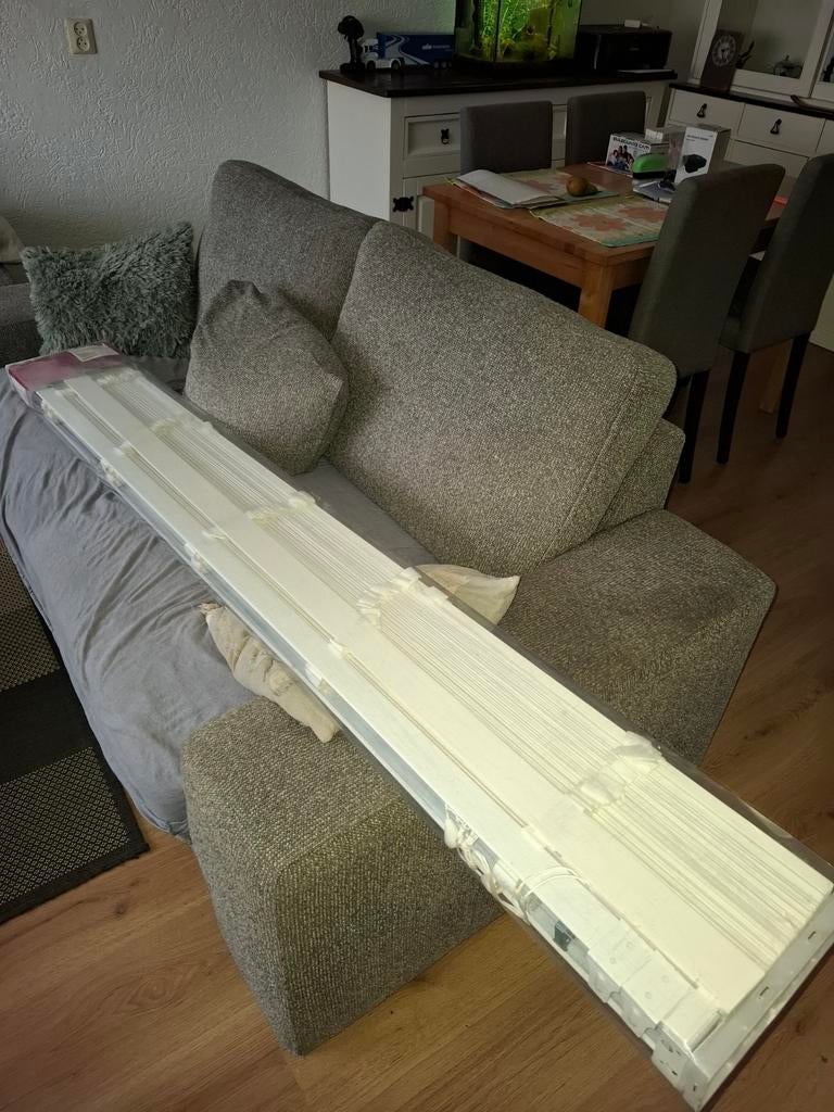 Nieuwe witte jaloezie 220x180 cm in doos, Ophalen, 200 cm of meer, Wit, 150 tot 200 cm